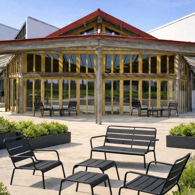 Patio moderne et mobilier noir élégant copie